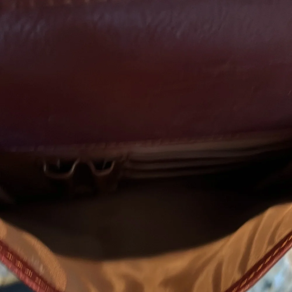 Brown American hide & leather briefcase